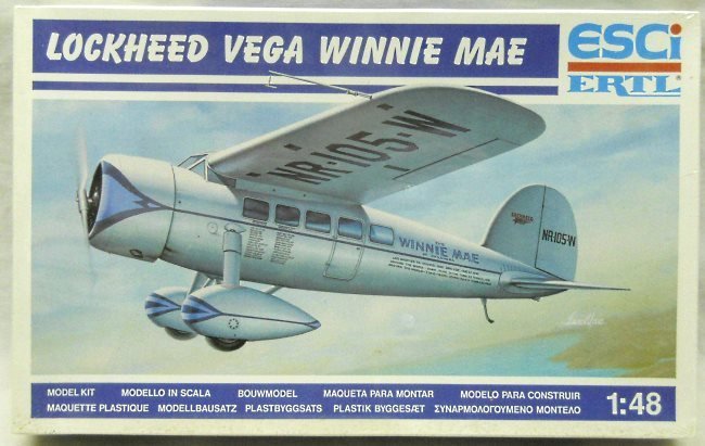ESCI 1/48 Lockheed Vega Winnie Mae or US Army Y1C-12, 4100 plastic model kit